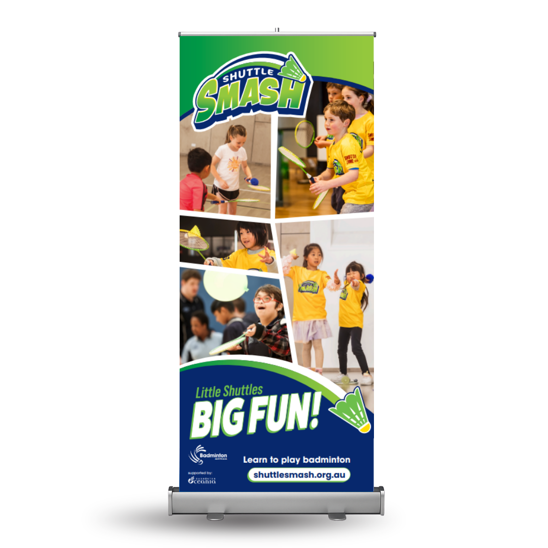Shuttle Smash Pull Up Banner